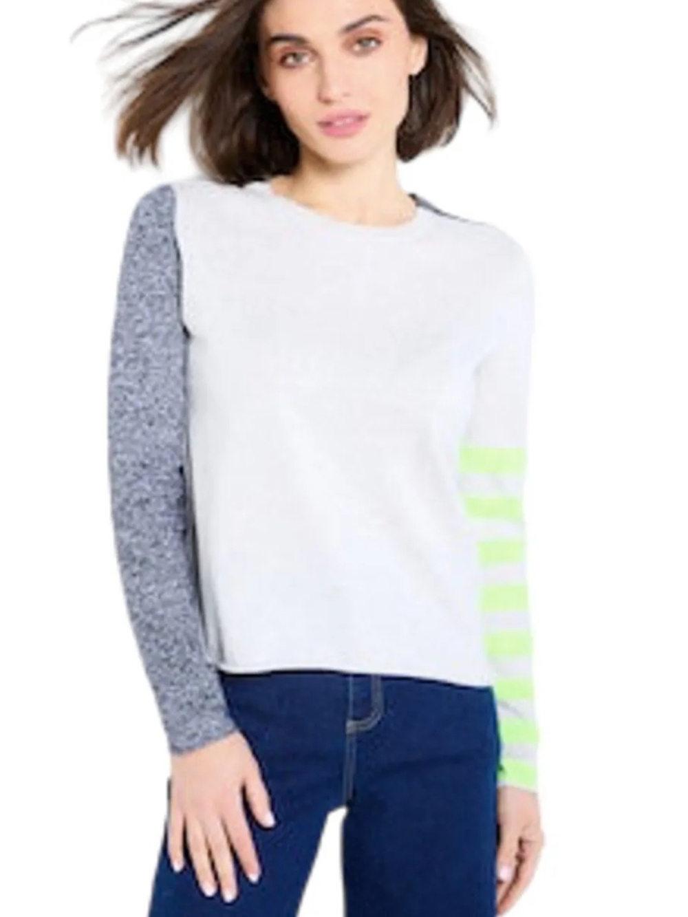 Lisa Todd Cotton Cashmere Stripe Sweater Size Small